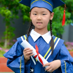 大三班学士服单人照